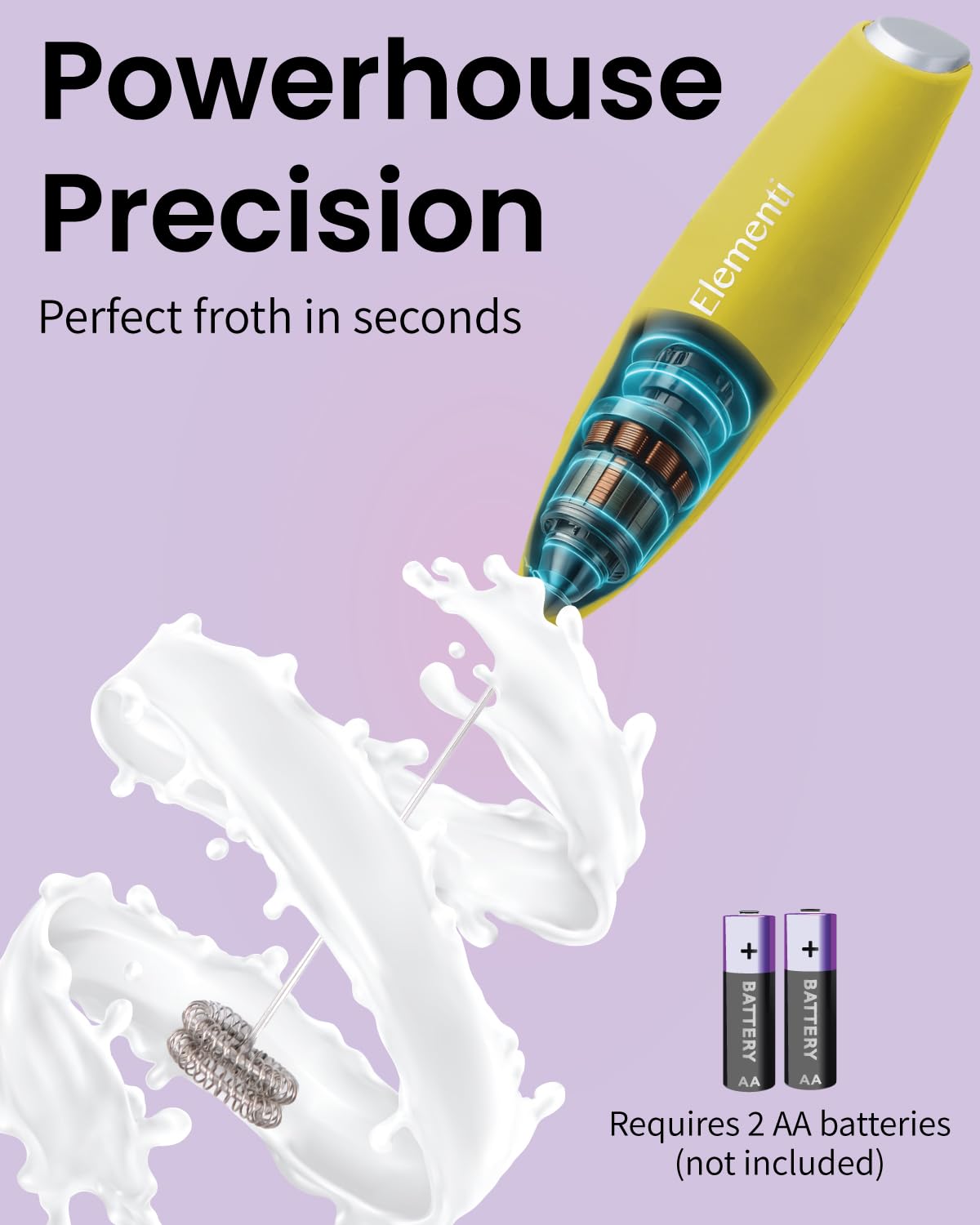 Elementi Handheld Milk Frother - Perfect Foam! -3