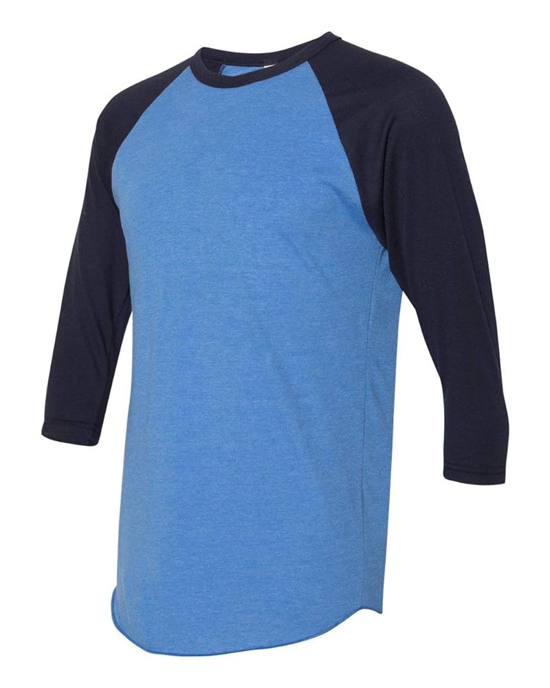 AP Unisex Poly-Cotton 3/4-Sleeve Raglan T-Shirt XS WHT/ NEO