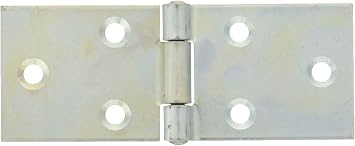 TRUSCO 415-32UNCR Horizontal Steel Hinge Trivalent Chrome Plated Total Length 1.3 inches 32 mm Pack of 4
