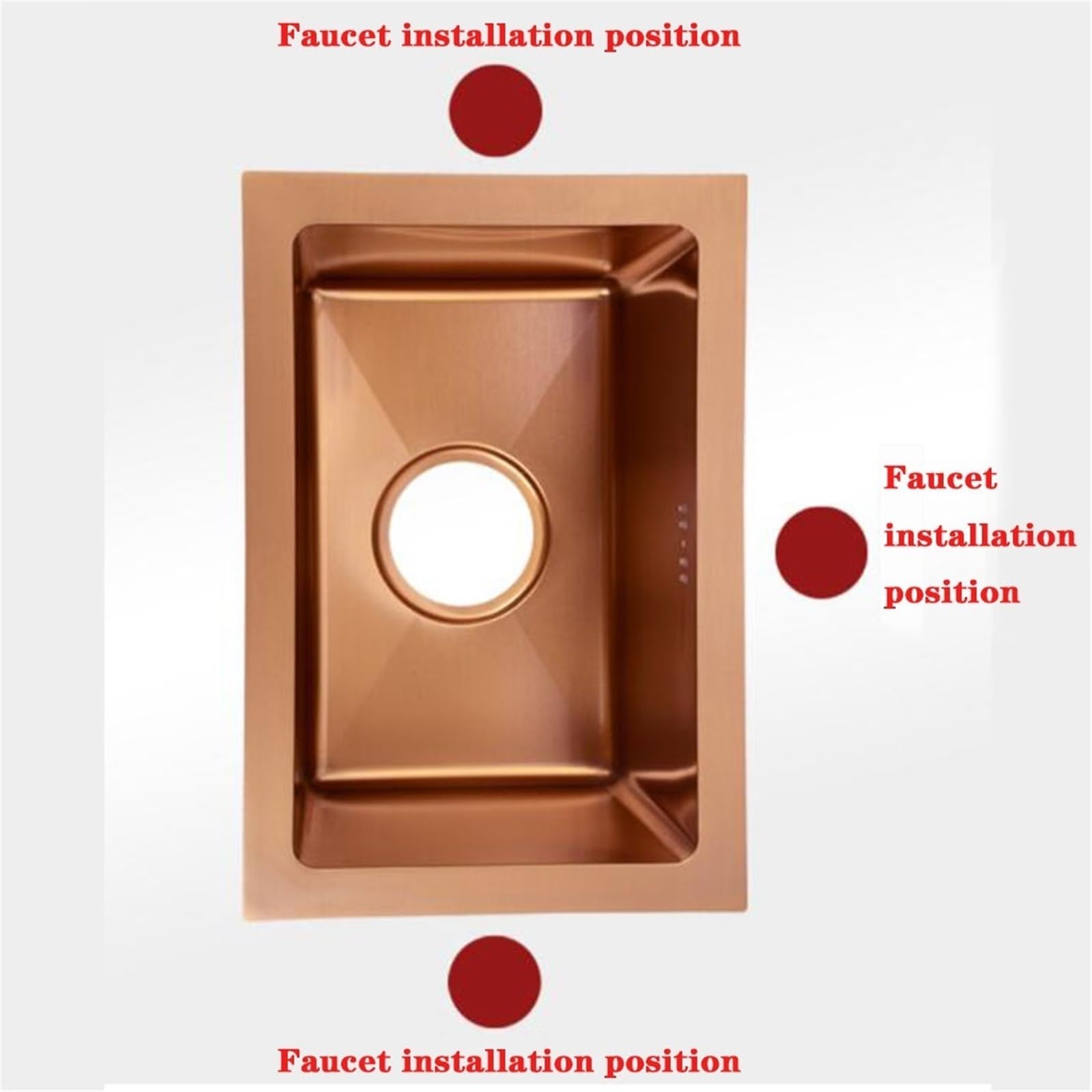 Lavello Da Cucina In Acciaio Inox A Vasca Singola Per Installazione Su Cavalletto/Fuori Cavalletto, Include Accessori Per Il Lavaggio Delle Verdure, Ideale Per L'Arredamento Del Bagno, Oro Rosa 60*40