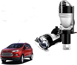 Auto Pearl H4 LED Projector Lens Car Headlight Bulbs 12V 8000LM Bulb H4 CSP Chip High/Low Beam, 45W-55W Canbus Turbo, 6000K White Light compatible with Ecosport 2013-2017 (Pack of 2)