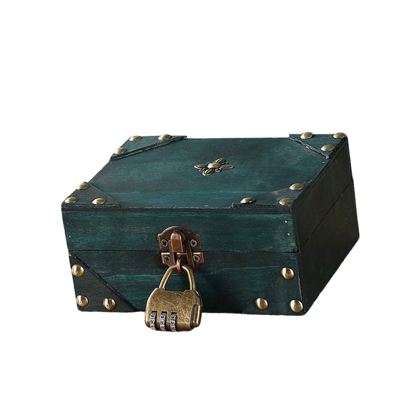 NVOQILIN European Styles Storage Box Sturdy Wood Travel Case with Ample Space for Personalize Items Organization Travel Suitcases