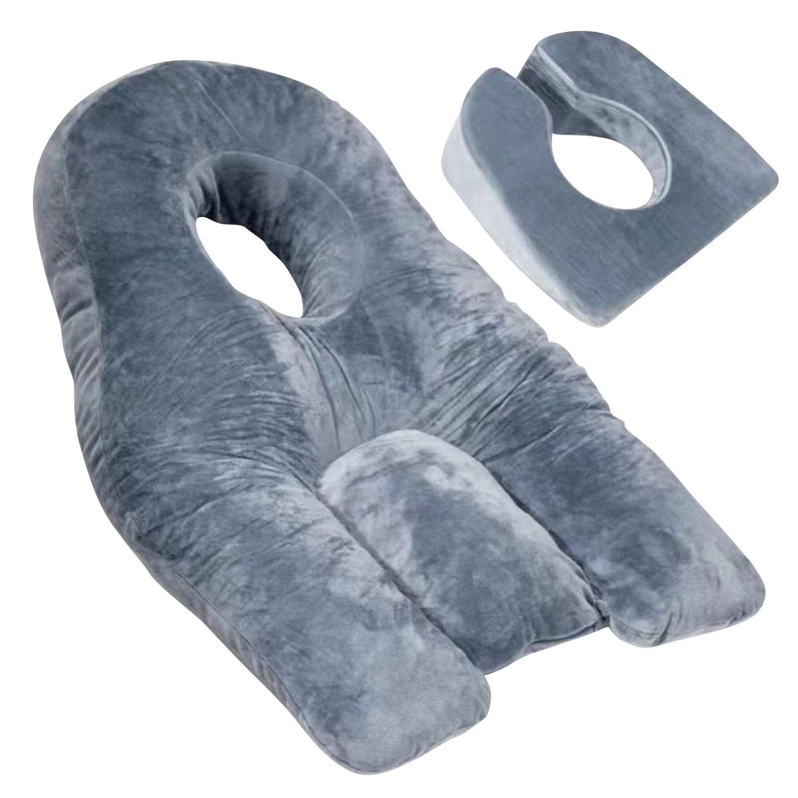TWSOUL Almohada boca abajo para dormir para recuperación de cirugía de ojos o BBL, almohada propensa con agujero para vitrectomía o cirugía de retina, almohada de masaje en el hogar con espuma