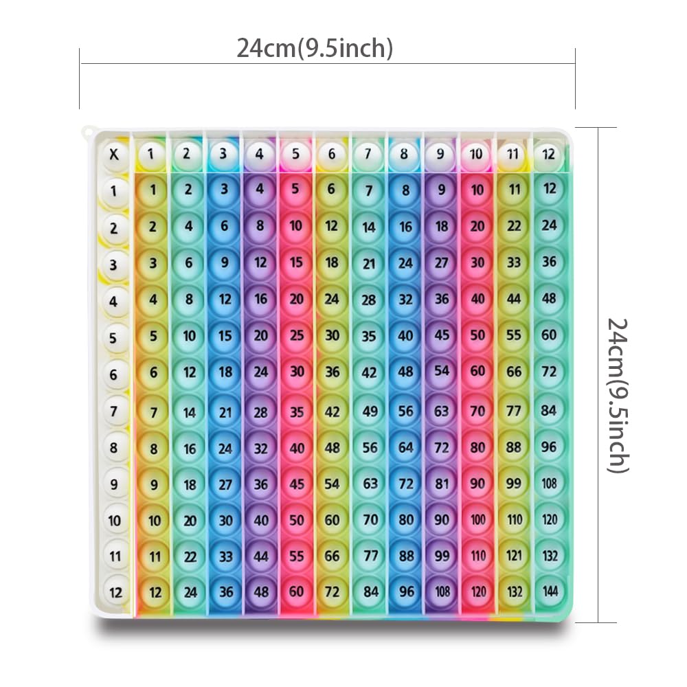 Photo 1 of ?Multiplication Table Learning Chart, 12X12 Multiplication, Design Number Fidget Math Toy for Teachers and Students to Create Various Mathematical Operations, Fidget Learning Math Games