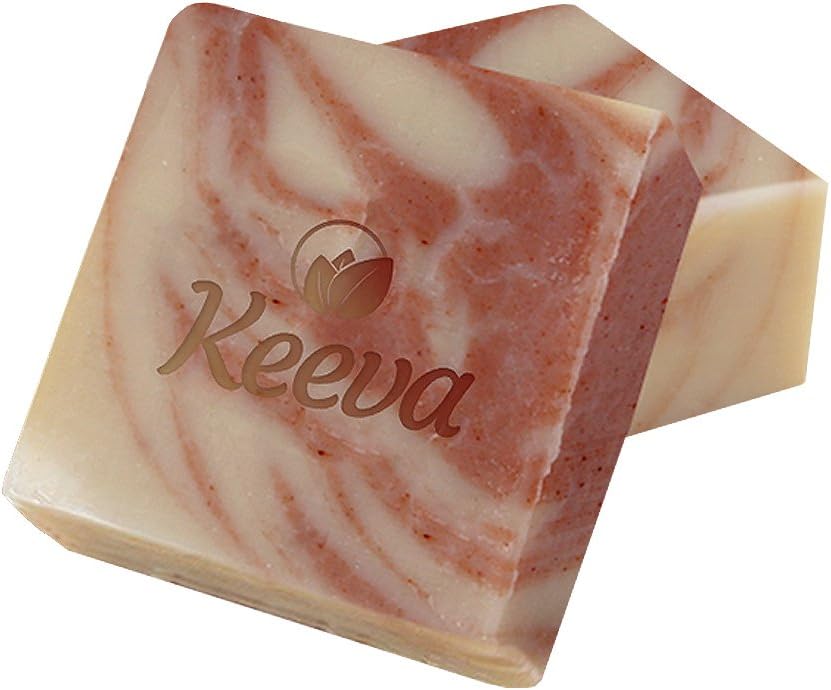 Tea Tree Oil Soap Bar : Keeva Organics For Acne - 100% Natural & Organic Face and Body Soap Clears Hormonal & Cystic Acne Scars and blemishes.