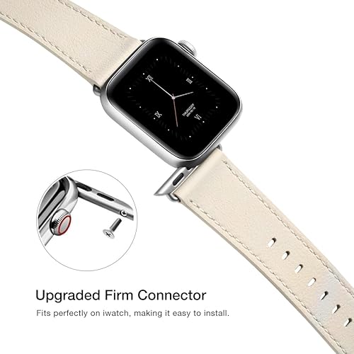 Miniatura 4 de POWER PRIMACY Correas de cuero compatibles con Apple Watch Band 1.496 in 1.575 in 1.614 in 1.654 in 1.732 in 1.772 in 1.929 in, correa de cuero