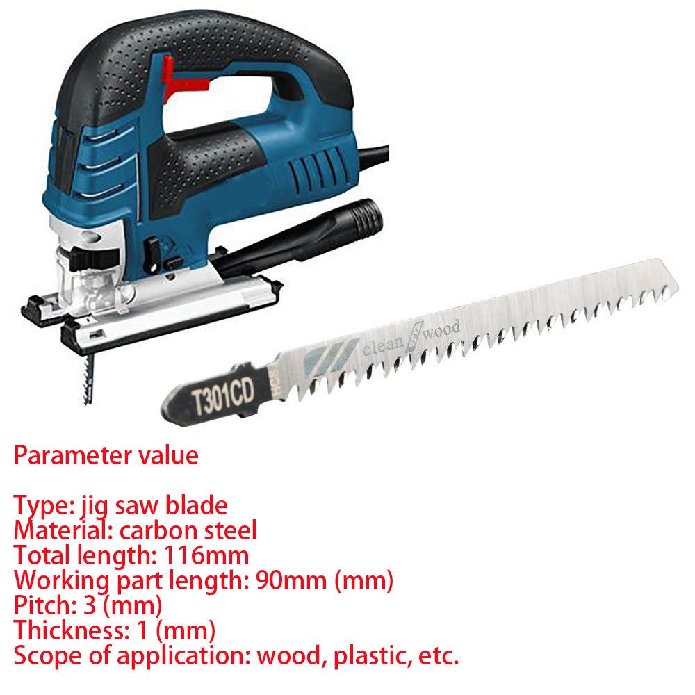 CESFONJER 10 Pcs HCS - T301CD Lama per Seghetto Alternativo, Set di Lame per Seghetto Alternativo per Legno Duro e Materiali Legnosi Abrasivi