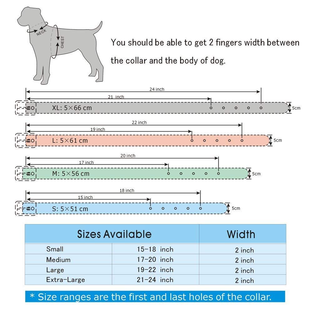 haoyueer Collare per cani affilato con borchie, larghezza 5 cm, elegante, in pelle, per cani di taglia media e grande Pitbull, Labrador, Boxer Rottweiler Pastore Tedesco