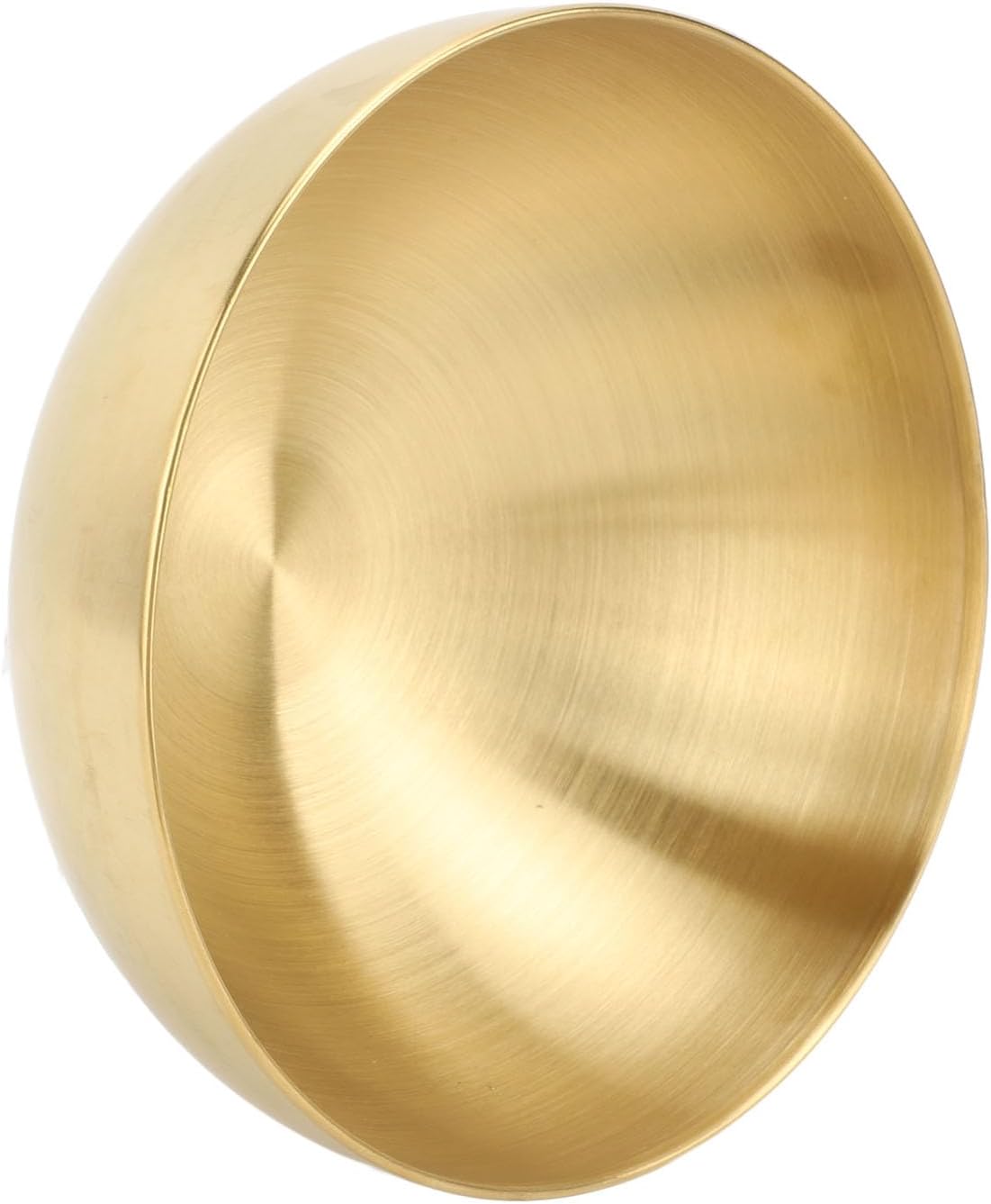 Elegant Metal Salad Mixing Bowls Stainless Steel Round Kitchen Essentials Convenient Durability (Gold)