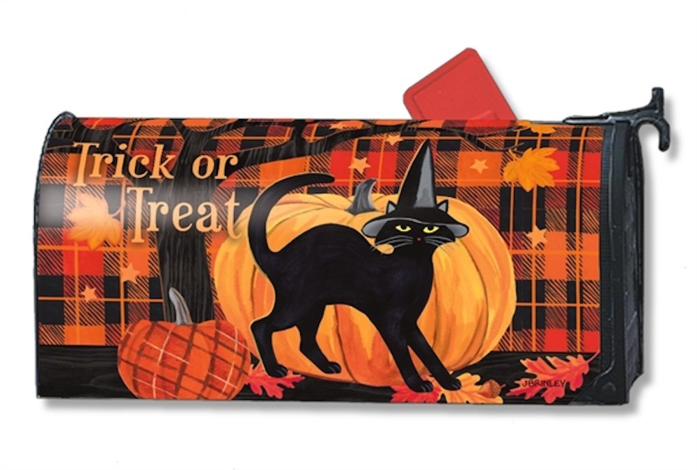 MailwrapsWitch Hat Cat Mailbox Cover #01227