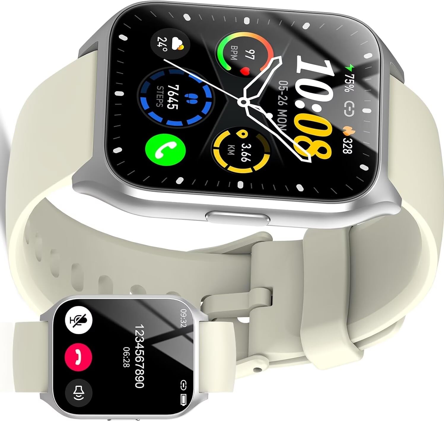 DUSONLAPDUSONLAP Smart Watch, 1.85" HD Smartwatches for Men Women Answer/Make Calls