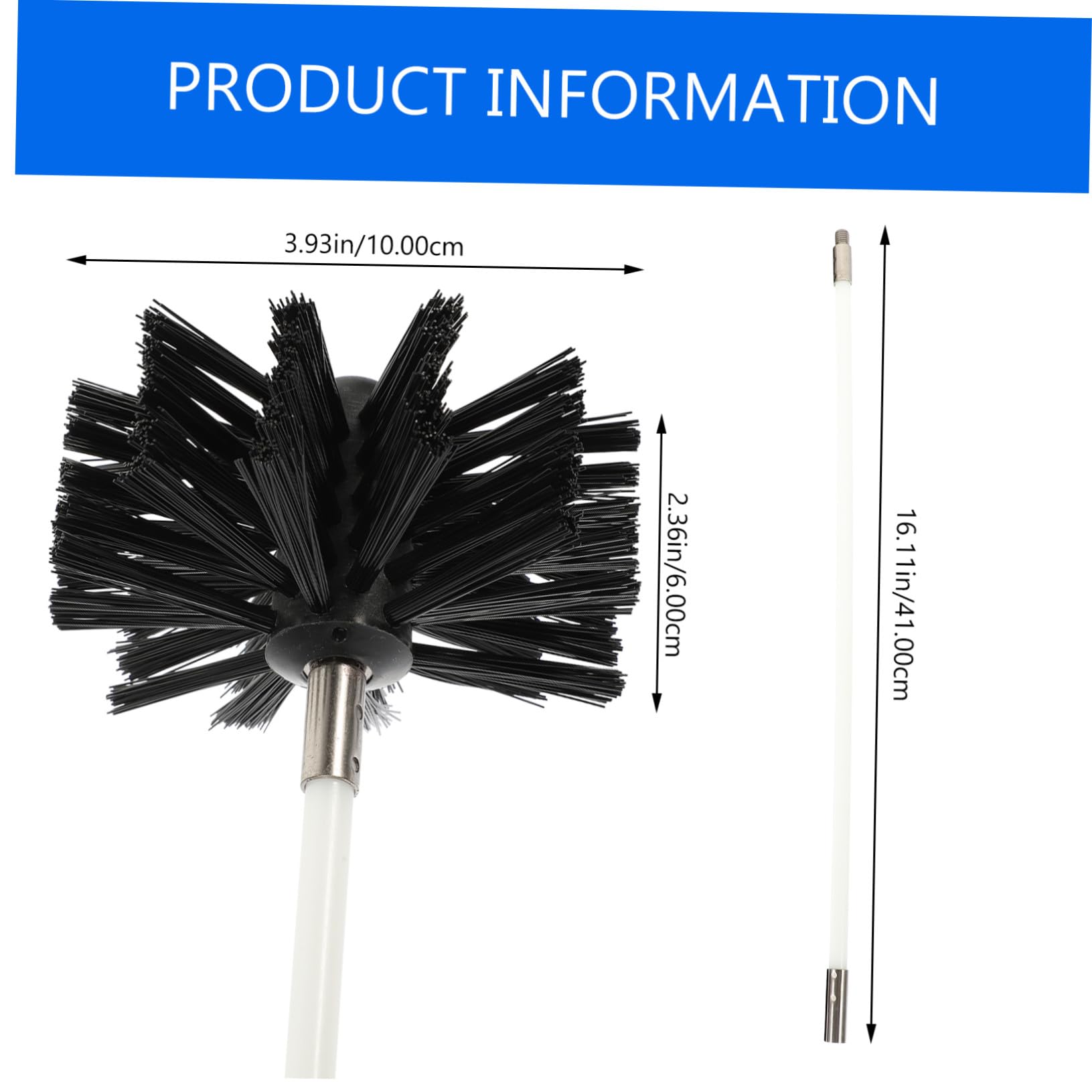 VALICLUD Spazzole Pulizia Canna Fumaria e Dryer Vent Kit Aste Resistenti con Punta Nylon per Tubi e Cucina Casa