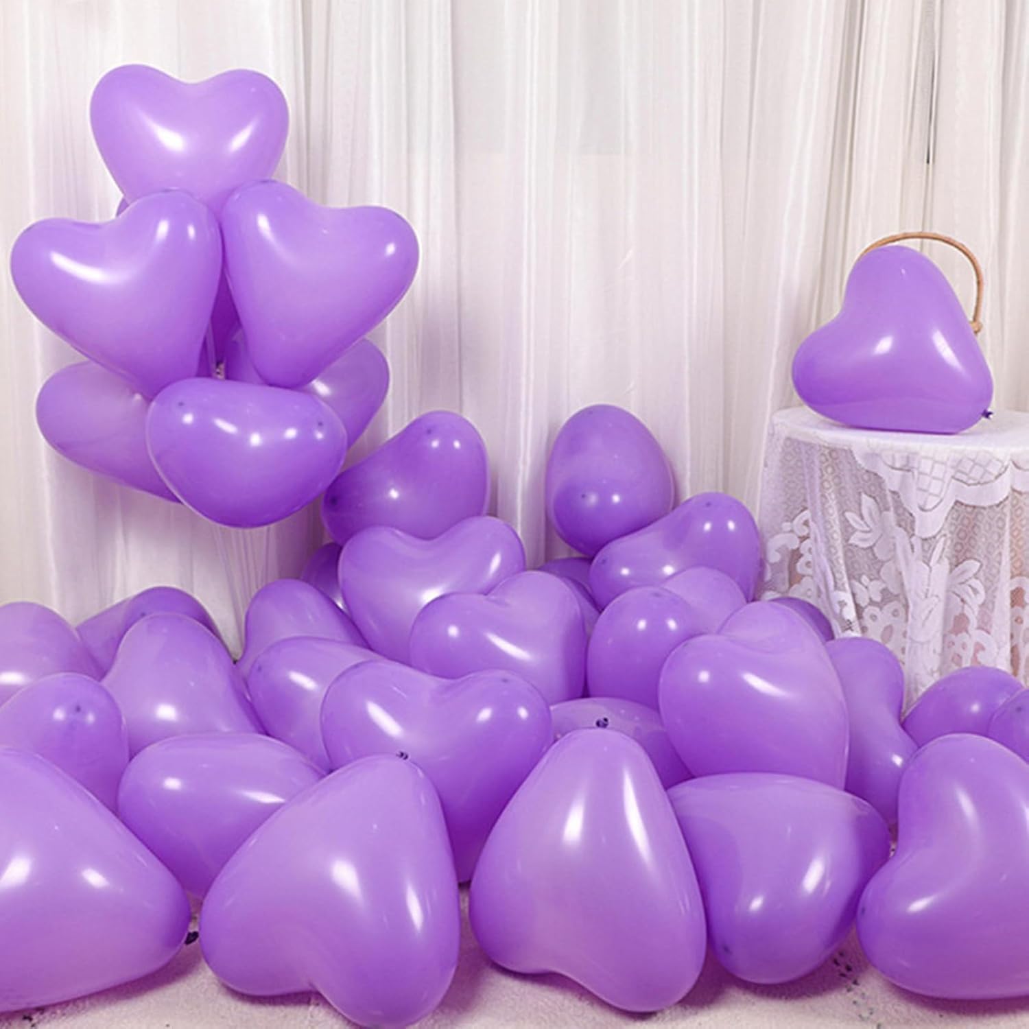 Amazon.co.jp: rajhevb(すえ) 風船 バルーン ハート型 100個入れ