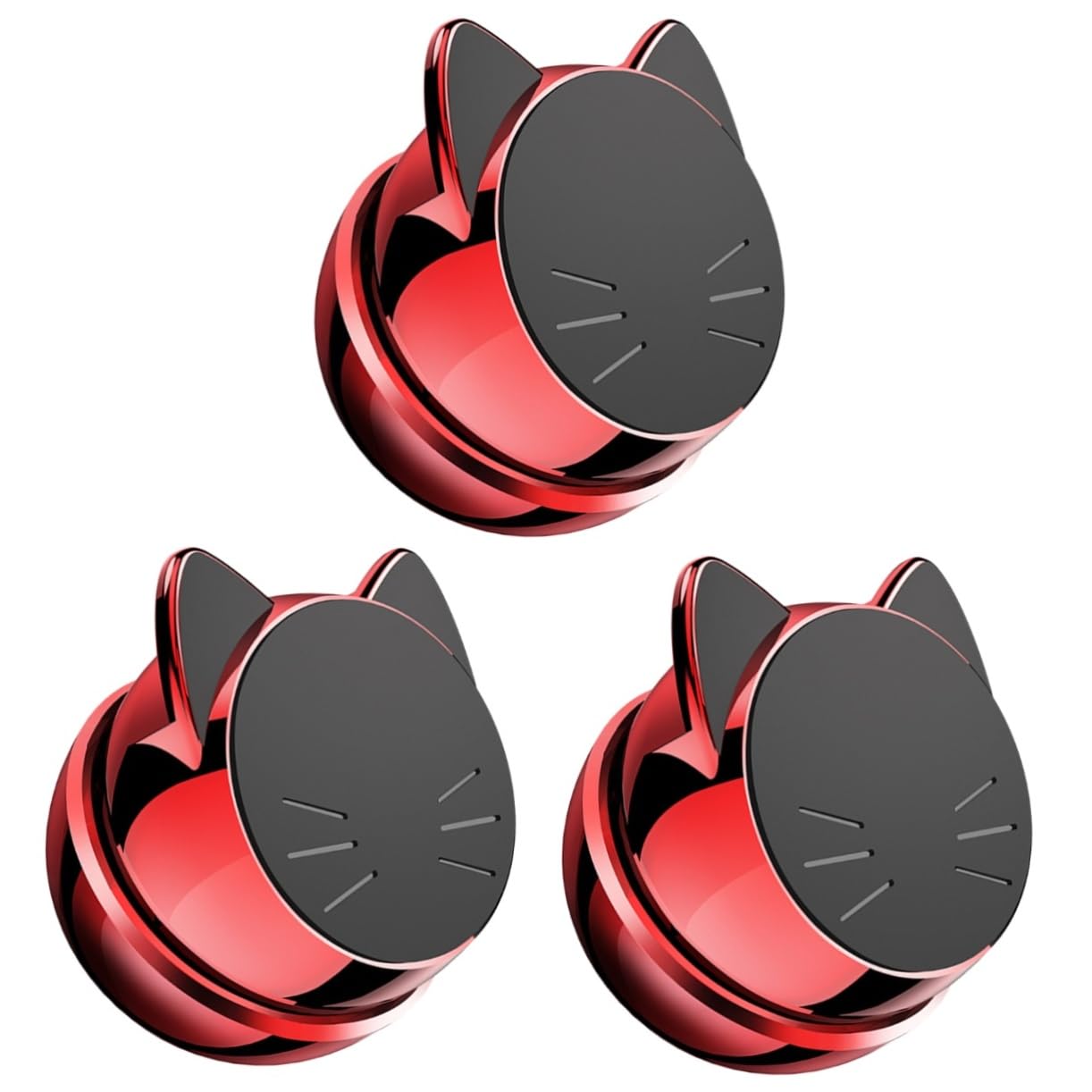 Artibetter 3pezzi Supporto Telefonico Con Ventosa Magnetica Per Auto Supporto Multifunzionale Per Navigazione Rotazione Rosso