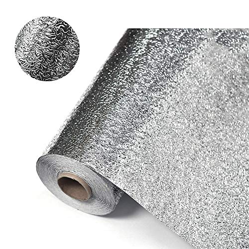HANSHAN Entrepaños de cocina del papel pintado impermeable a prueba de aceite auto adhesivo Plataforma Liner etiquetas resistentes a altas temperaturas Campana de papel de aluminio de la etiqueta engo
