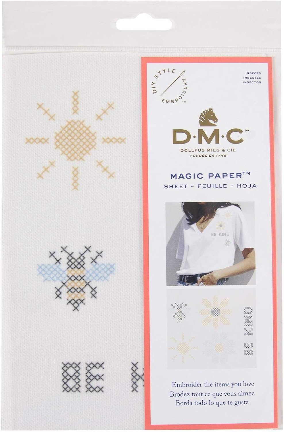 DMC Insects Paper Magic Sheet Cross Stitch A5