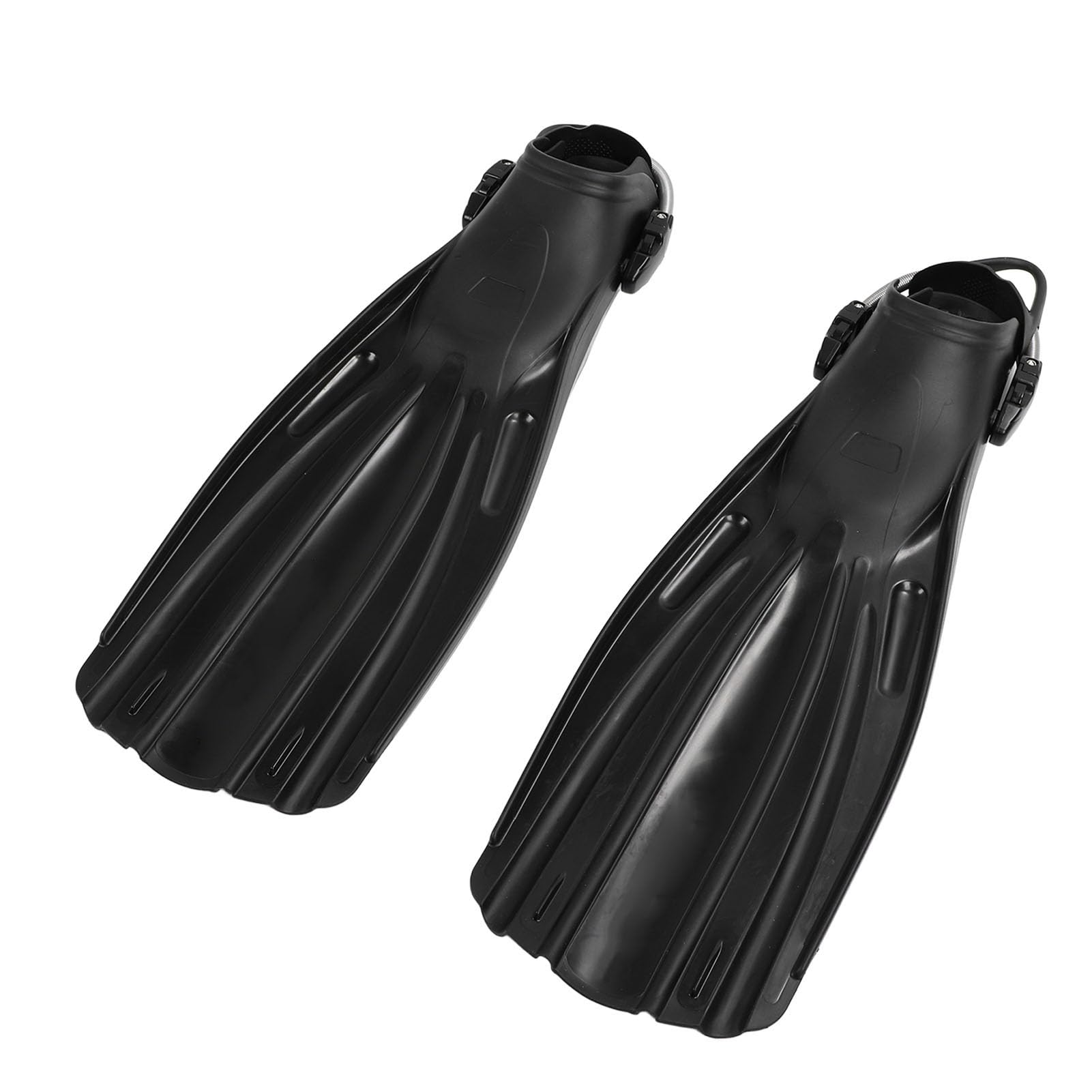 Aleta de pie de buceo Aleta de pie de snorkel Aletas de snorkel ajustables Diseño ergonómico para natación Apnea Negro 2 piezas