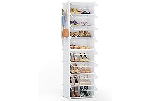 Homicker 8-Tier Expandable Shoe Storage Cabinet