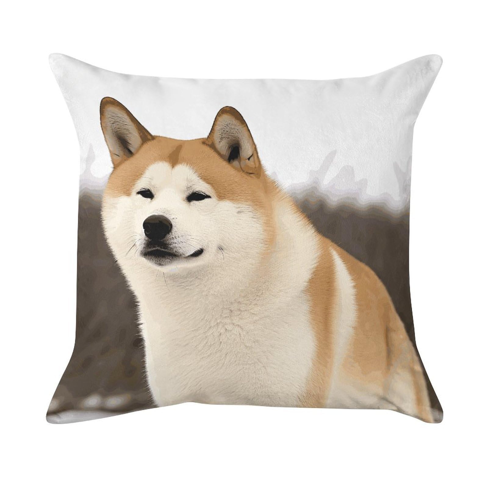 MUSM Akita Throw Pillow Cover Standard Pillowcases with Invisible Zipper Luxury Cozy Velvet Pillow Shams Ultra Soft Lumbar Pillows Shells Decorative Square Cushion Cases