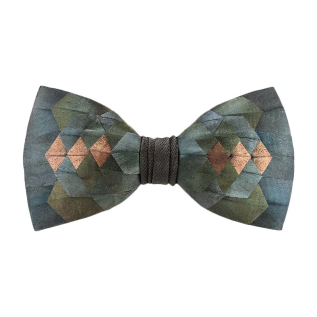Brackish Feather Pre-tied Bow tie - Keel (165-BRK)