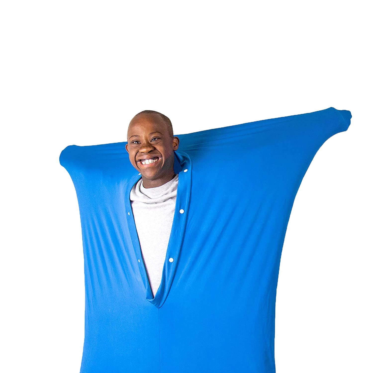 ZYUBOESO Compression Sock with Snug Sensory Sack Body Sock Calming Therapy Blanket Stress Relief Anxiety Autism ADHD ADD Tactile Items for Therapeutic Play(Sky blue,S/Small)