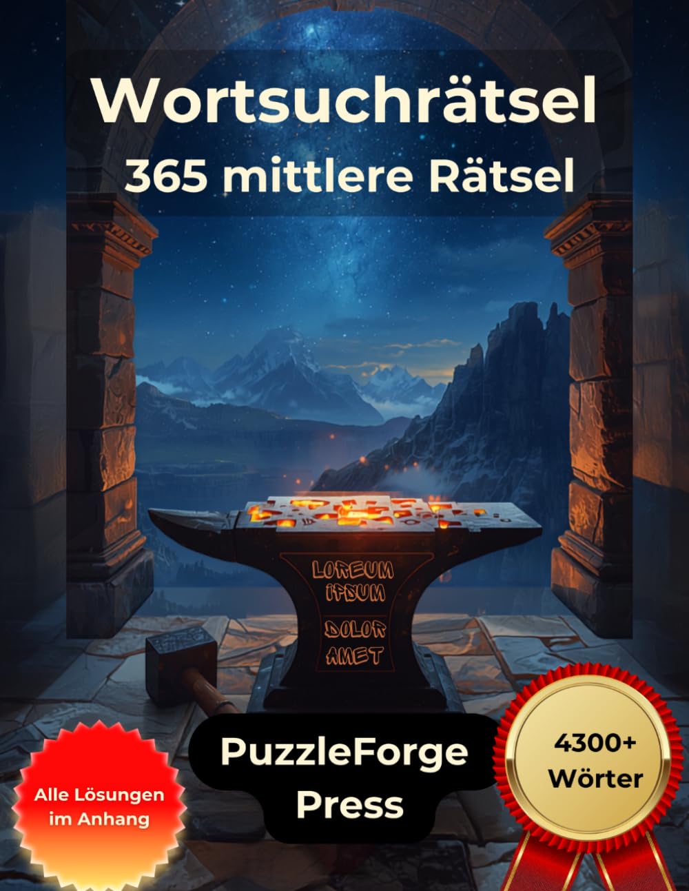 Wortsuchrätsel - 365 mittlere Rätsel: 365 mittlere Wortsuchrätsel im Großdruck mit Lösungen für Erwachsene und Senioren (Wortsuche Mittel für ... für Konzentration & Gehirntraining)
