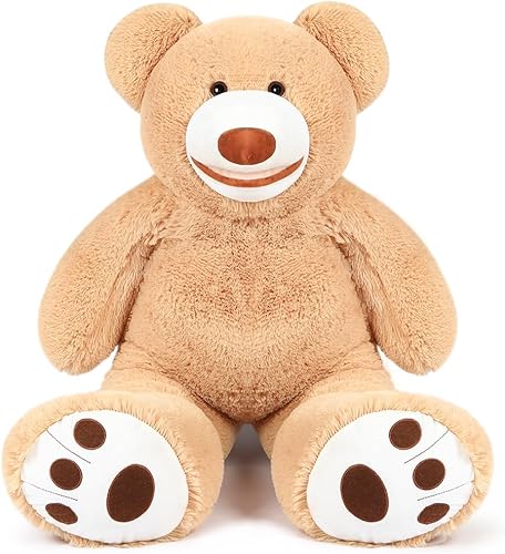 Miniatura 1 de JUCT Oso de peluche gigante lindo y grande de peluche para el día de San Valentín, para novia, novio y niños, 39 pulgadas (marrón, 39 pulgadas)