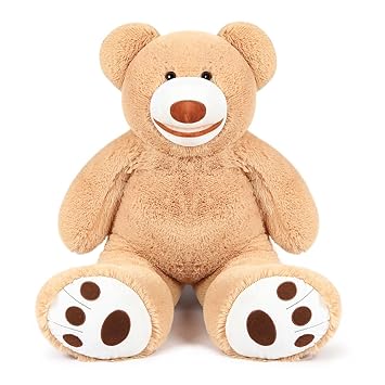 JUCT Giant Teddy Bear Stuffed Animal Cute Big Stuffed Teddy Bear Life Size Teddy Bear for Girlfriend Boyfriend Children 39 inch (Brown, 39 inch)