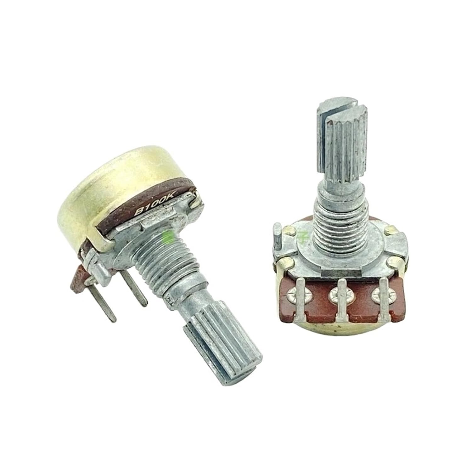 5Pcs/Lot Type 16 B100K Internal Bent Foot 3-pin Single Link Medium Point Power Amplifier Volume Balancing Potentiometer