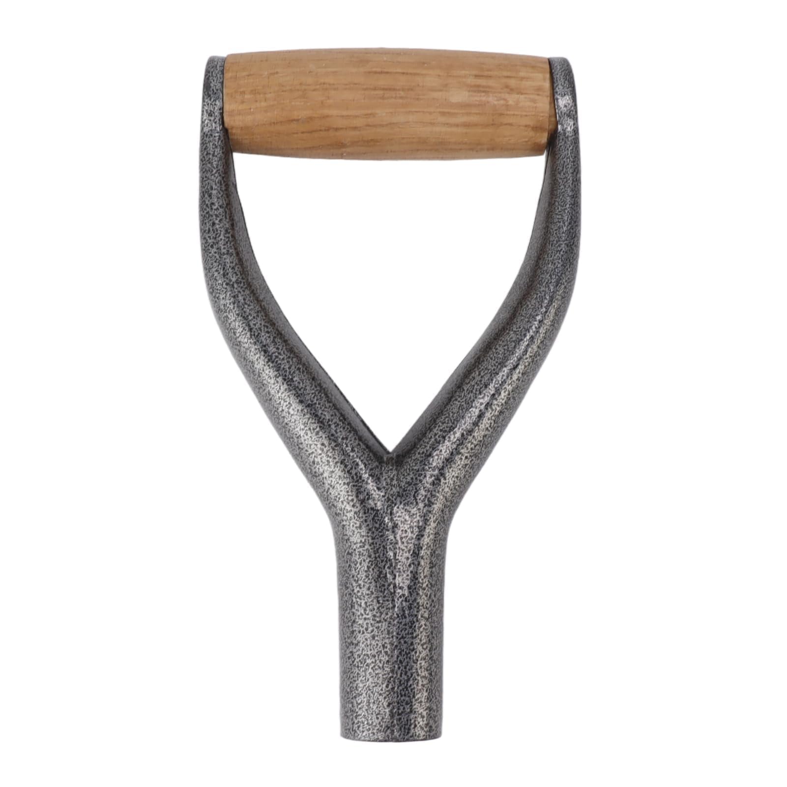 Mango de pala, cómodo y práctico mango de pala con diseño en forma de Y de haya mango de pala de repuesto para pala de eliminación de nieve de jardín (plata)