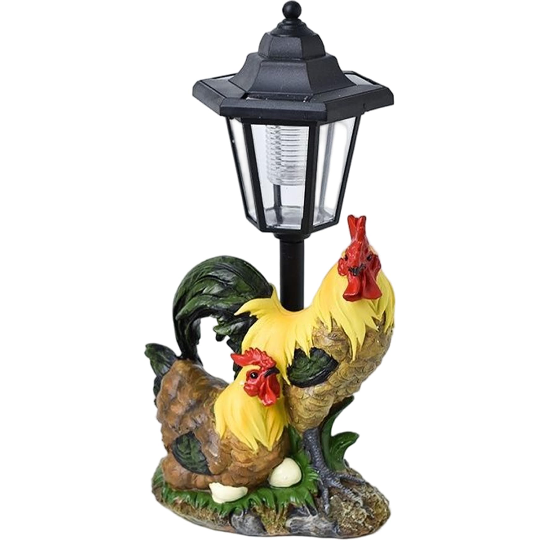 Coq réaliste solaire : illuminez vos coins de jardin sombres sans câbles