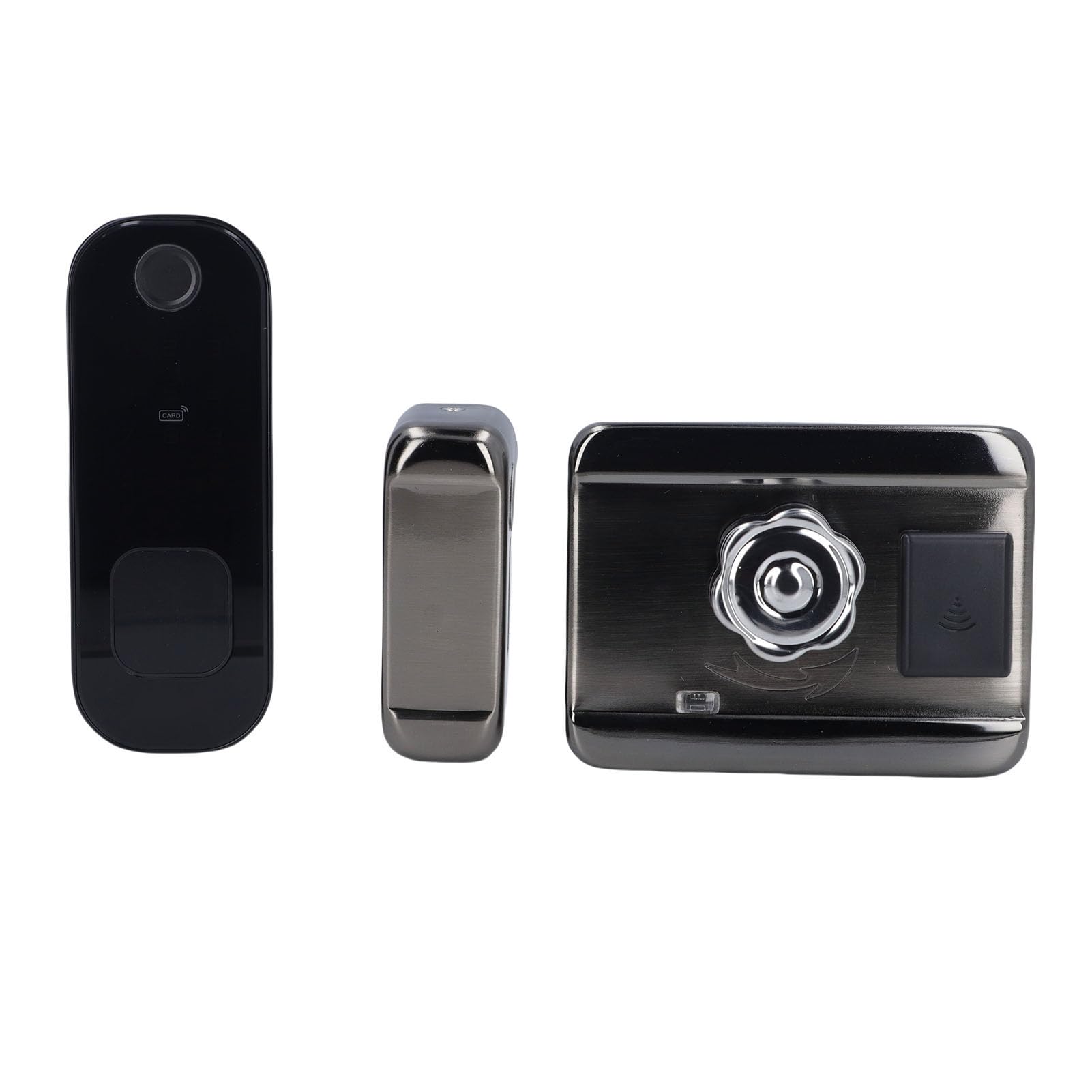 Smart Lock, Impronte Digitali WiFi APP Controllo Scheda IC Password Serratura per Porta Senza Chiave, Serratura Elettronica Biometrica con Chiavi Meccaniche per Vari di Porte