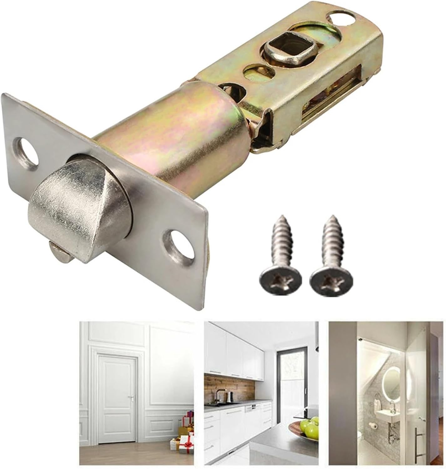 Door Lock Passage Latch Lockbody Hardware Accessories Stainless Steel Internal 1Pcs