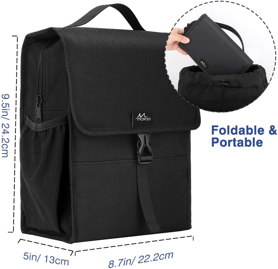 Kantong Makan Siang Berinsulasi MoKo desain anu tiasa dilipet sareng gampang dibawa