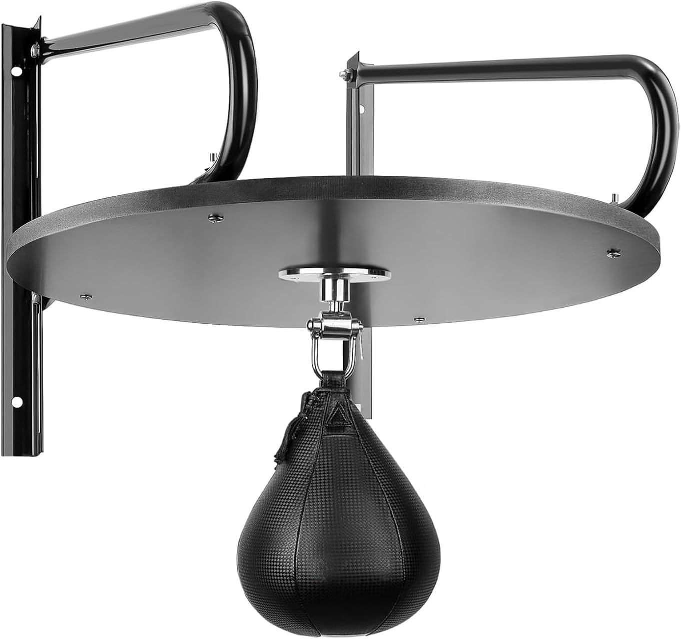 Speed Bag Platform Kit, 24 Inch Heavy Duty Adjustable Boxing Training Equipment with Punching Ball(180° or 360° Swivel),Wall Mount Professional Fitness Reaction Training for Home Gym