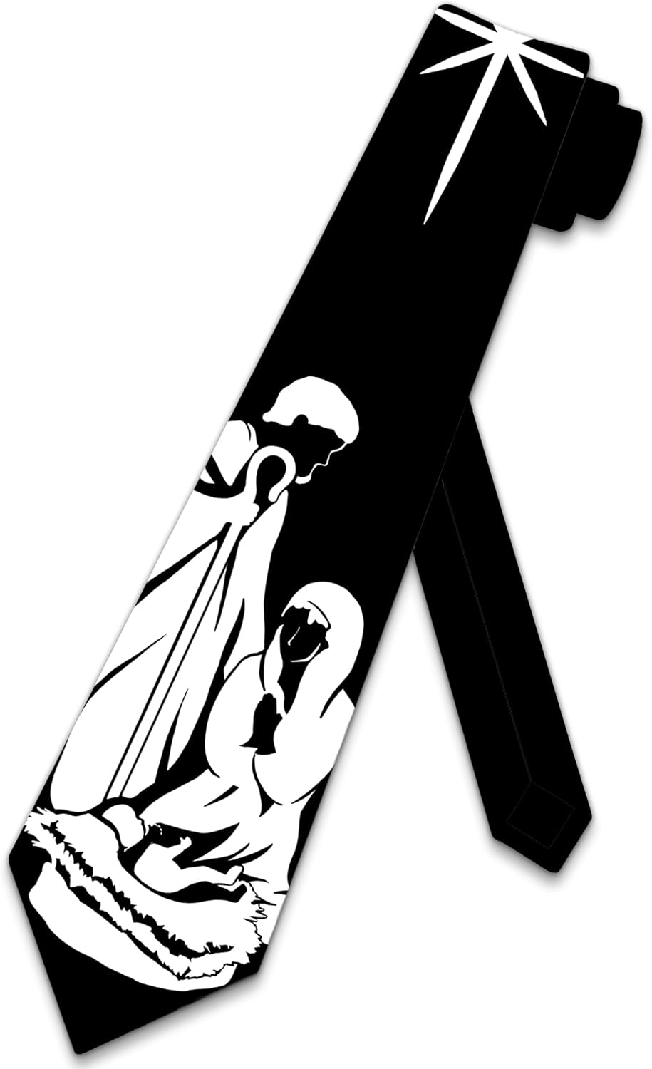 Three Rooker Manger Necktie for Men Christmas Ties Nativity Neckties Mens Religoius Ties