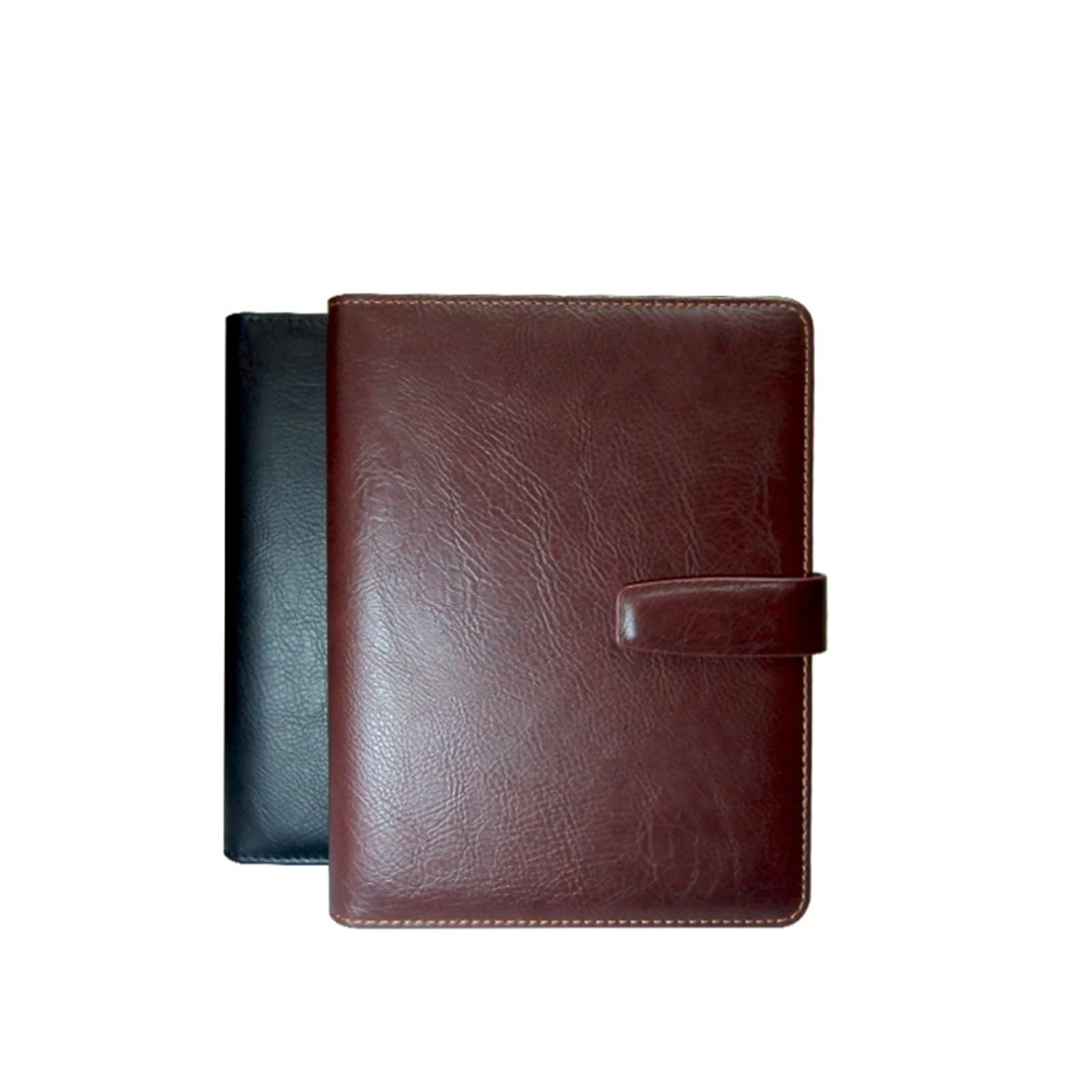 Documents En Cuir Agenda rechargeable A5, couverture de journal, carnet en cuir, ensemble d'organisation for papeterie scolaire(Black)