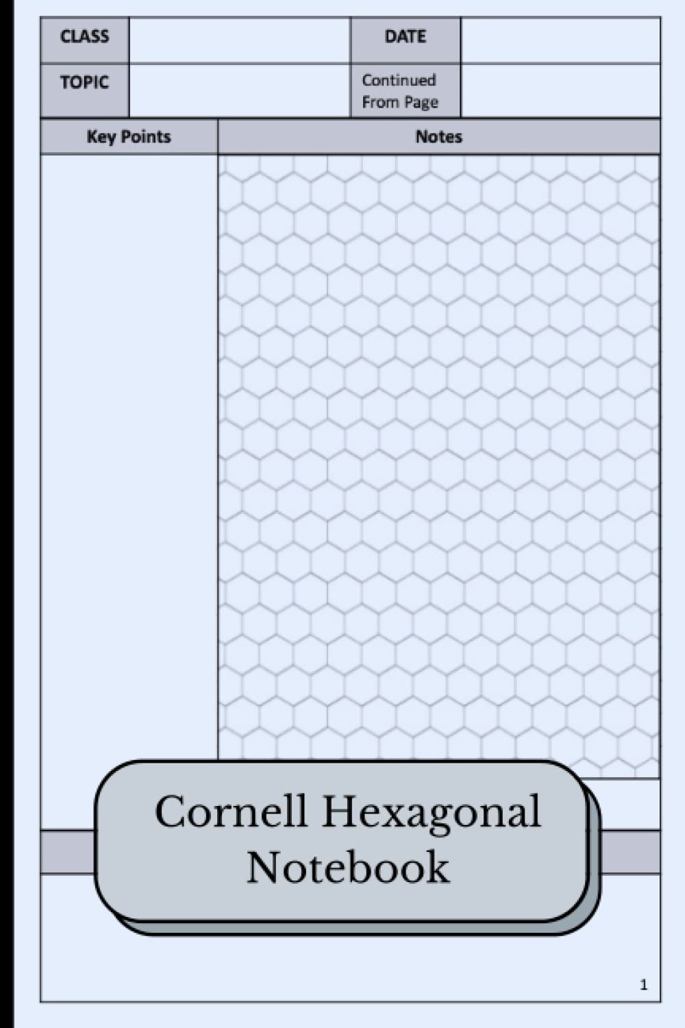 Cornell Hexagonal Graph Notebook: Cornell Note Taking System with Hexagonal Graph Paper, Small (6"x9") , 120 Pages, for Organic Chemistry Students