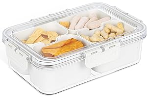 Small Snackle Box: Divided Serving Tray with Lid