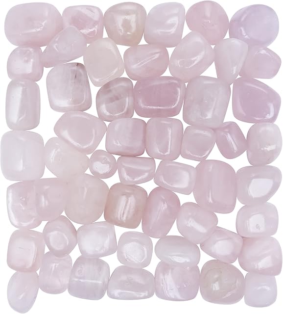Valentines Gifts for her 1 LB Natural Rose Quartz Tumbled Stones bulk Polished Crystal Tumbles rocks Reiki Healing Crystals Gemstone Chakra Balancing Home & Living Room Decor Spiritual Gift Set