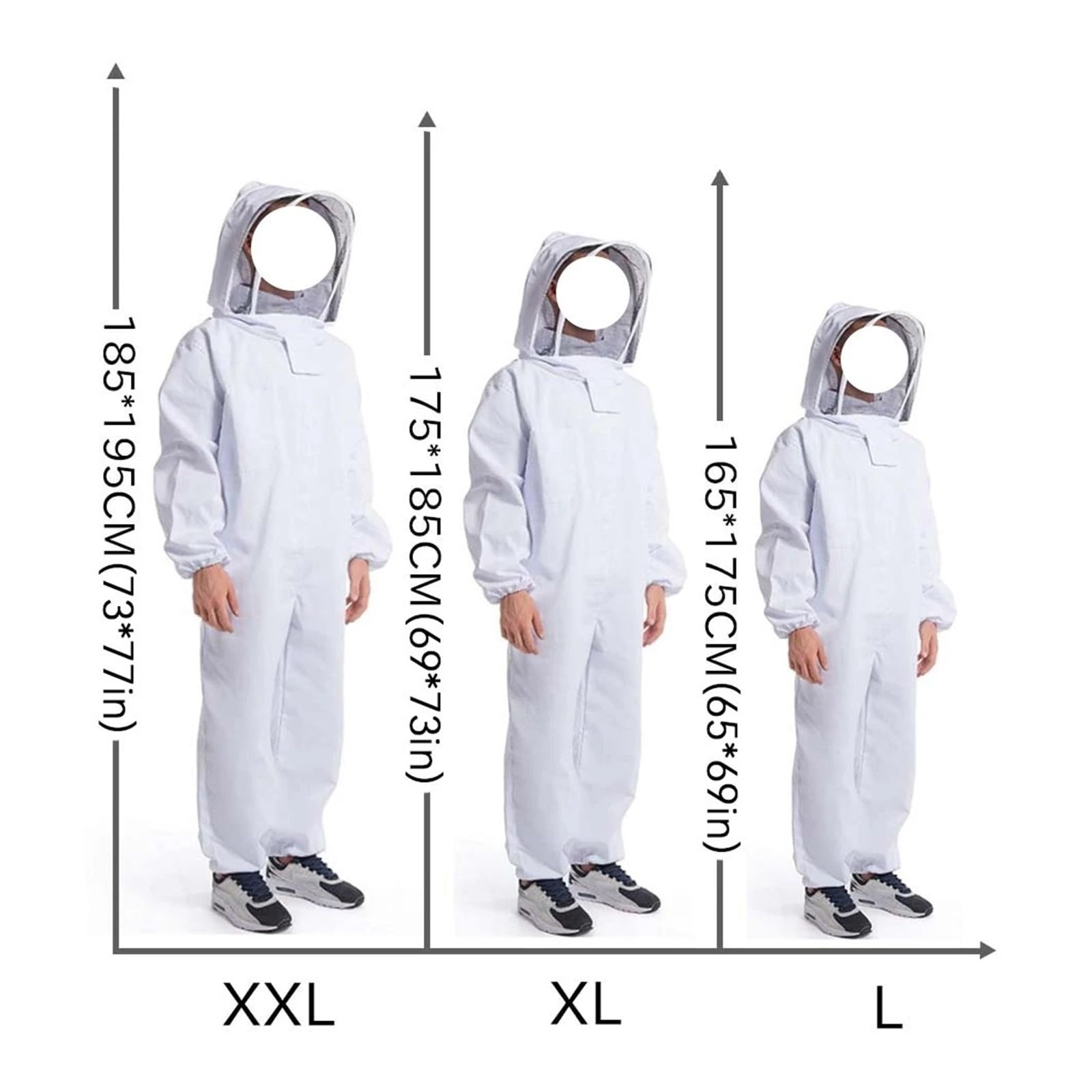 Costume d'abeille, Vêtements d'apiculture épais, protection, combinaison , voile de sécurité unisexe(XL)