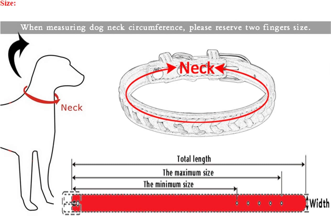 Pitbulls Spiked Dog Collar 2 Inch Wide Pu Leather Collars for Big Dogs Breeds Mastiff Large Pet Products Dog Supplies White XXL