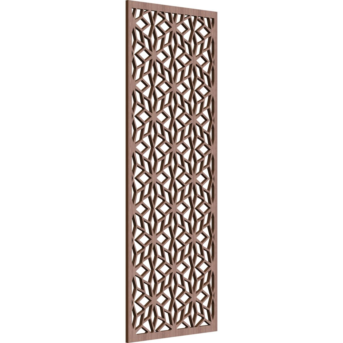17 3/8"W x 44 3/8"H x 3/8"T Lake Decorative Fretwork Wood Wall Panels, Walnut