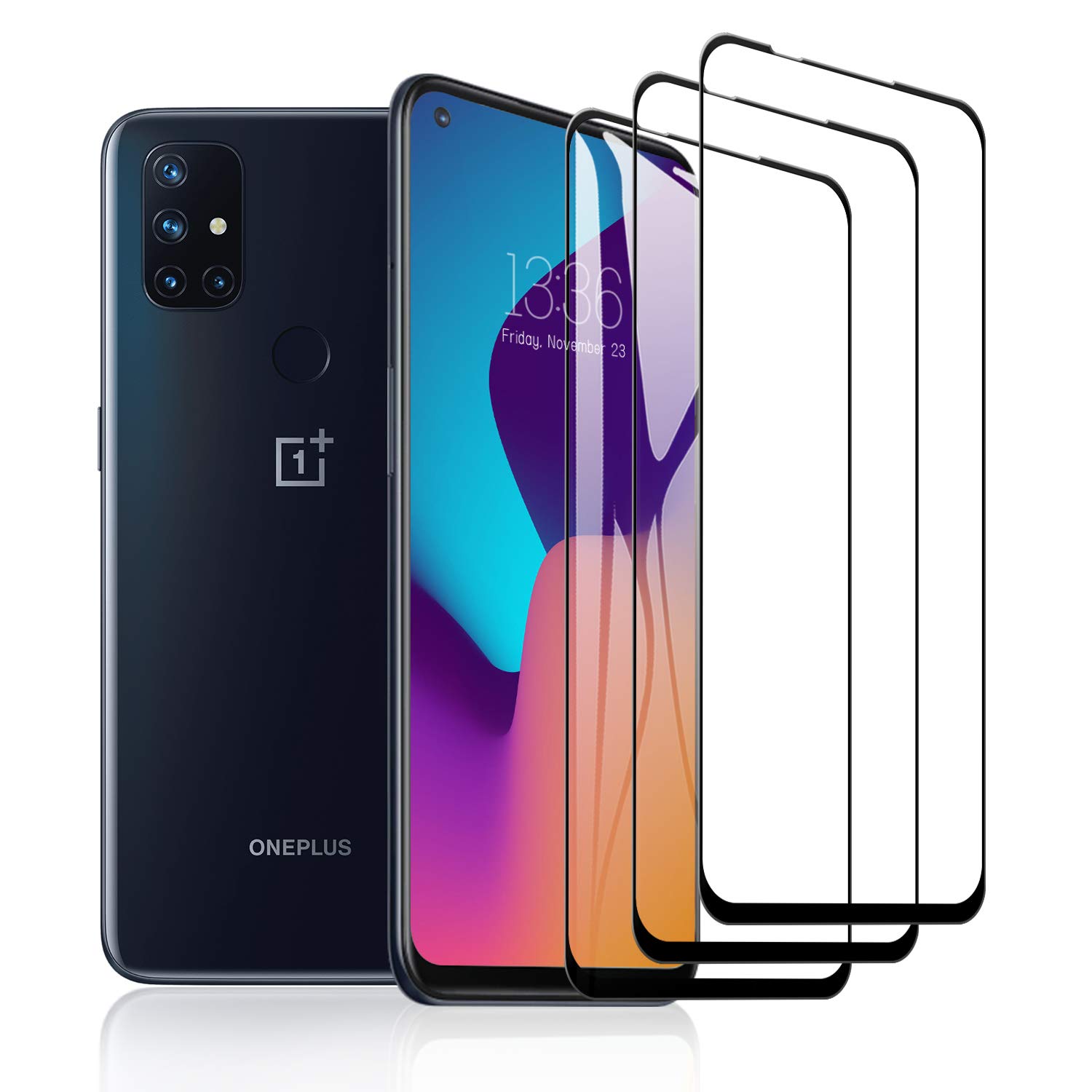 E-Hamii Vetro Temperato Per OnePlus Nord N100 – 2 Pezzi Schermo + 2 Pezzi Fotocamera