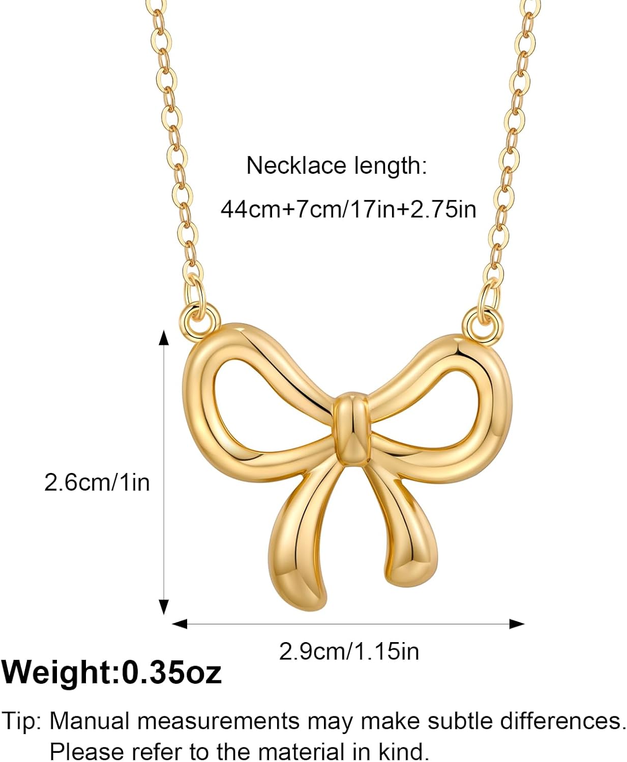 MUYAN Gold Bow Necklace for Women Boho Bowknot Pendant Necklace Fashion Bow Jewelry Gift - Image 6