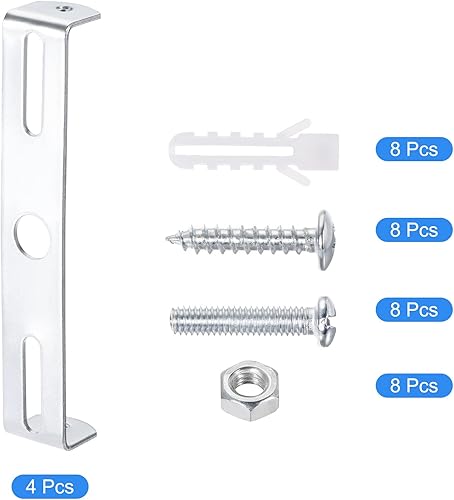 Miniatura 4 de MECCANIXITY Placa de luz de techo, 4.094 x 0.709 x 0.669 in, soporte de montaje para lámpara de araña de oficina en casa, paquete de 4