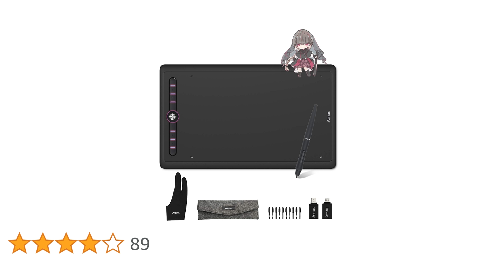 Amazon | Artisul ペンタブ 板タブ Androidに対応 傾き検出±60°レベル