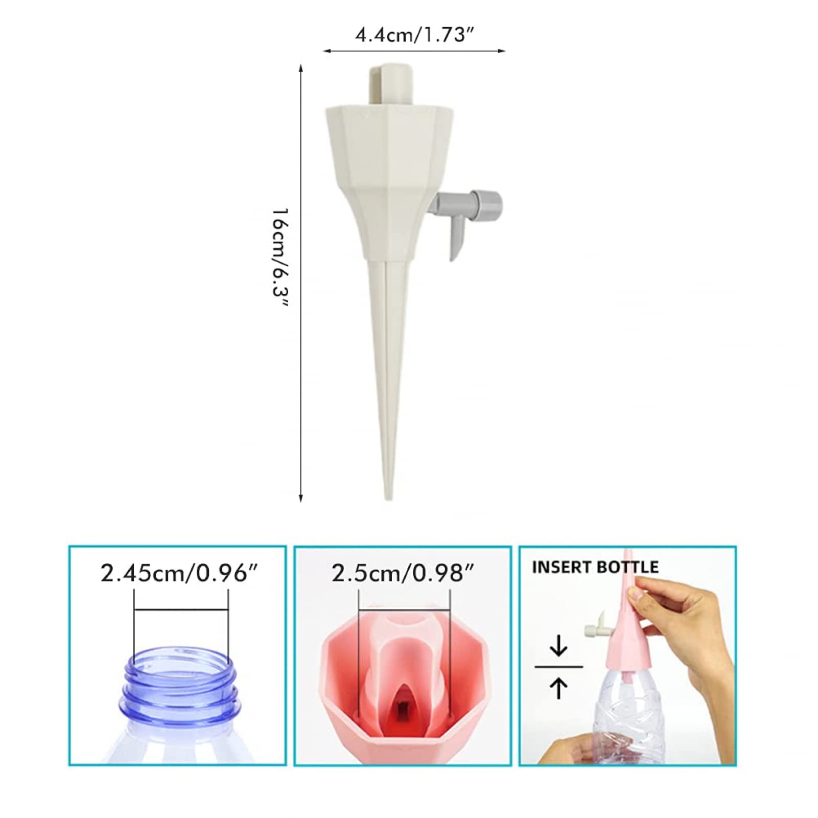2 Pezzi Irrigazione a Goccia per Vasi 500ML, Irrigatore Automatico 2 Pezzi Irrigazione a Goccia per Vasi 500ML, Irrigatore Automatico