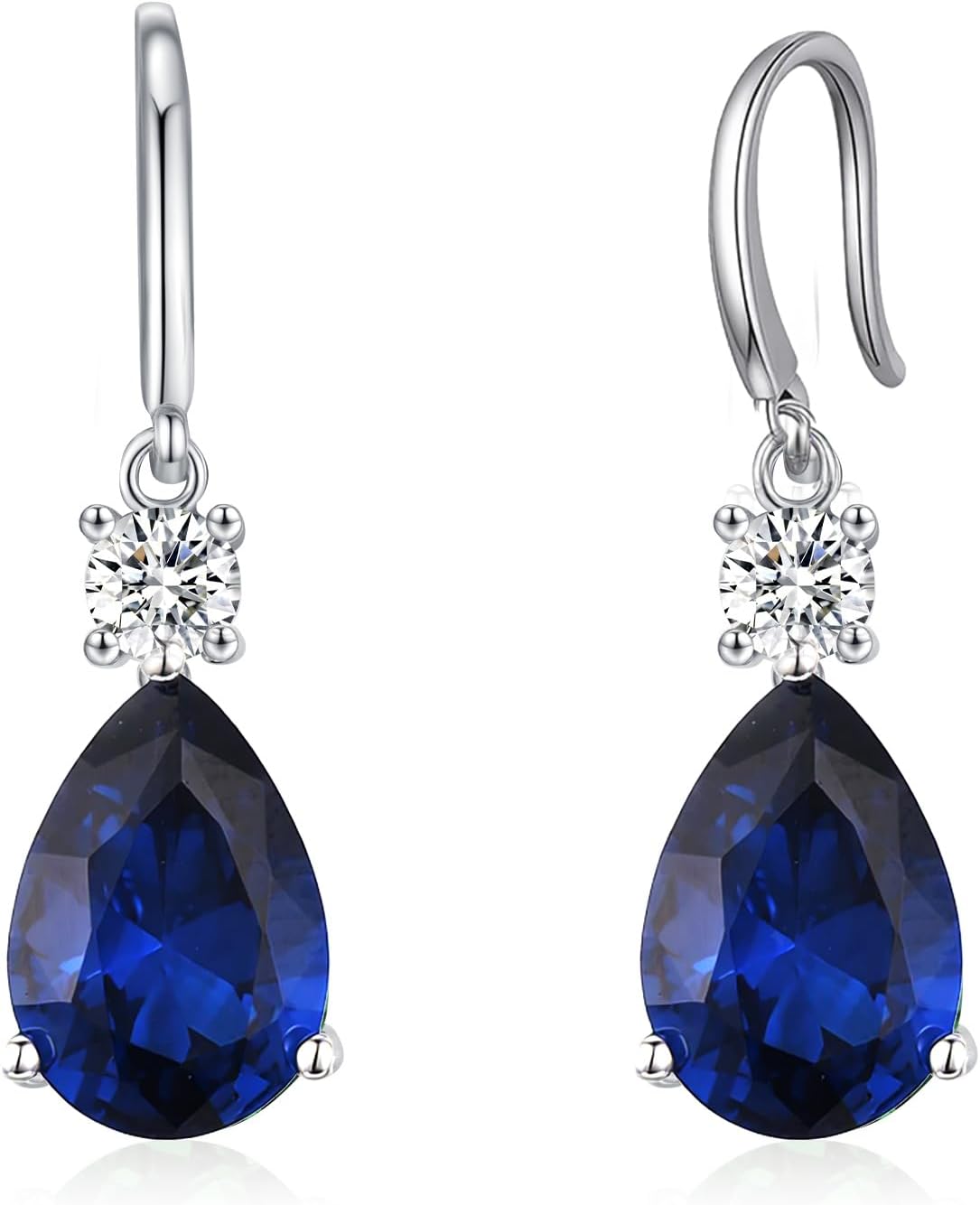 Teardrop Dangle Drop Earrings -925 Sterling Silver Birthstone Earring Jewelry Birthday Gifts for Women,Girlfriend,Wife,Mom - Graduation, Friendship,Birthday, Anniversary