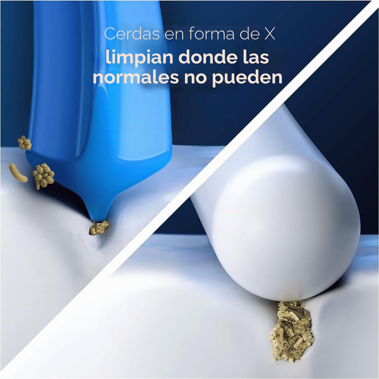 Oral-B Pro Floss Action - Cabezal de cepillo de dientes eléctrico, en forma de X y cerdas interdentales para una eliminación más profunda de la placa, paquete de 4 cabezales de cepillo de dientes,